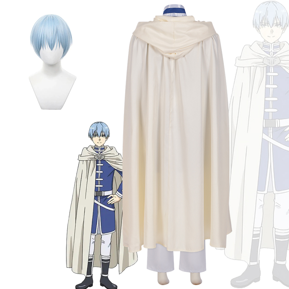 Frieren Beyond Journey's End Himmel Anime Cosplay Costume ,Cosplay Wig ,Cosplay Shoes,Shawl Cape Pants Pink Christmas Gift