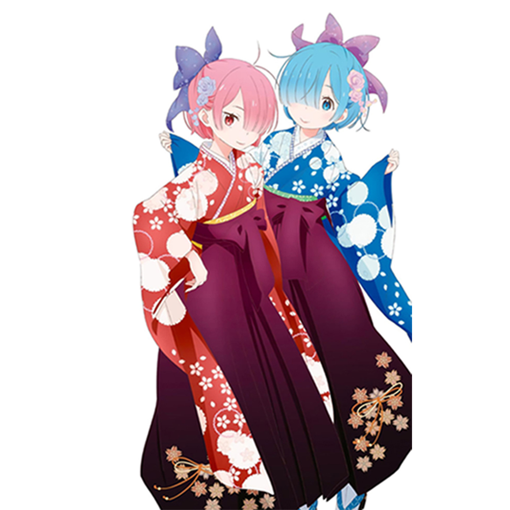 Re: Life In A DiffeRent World From Zero Rem Ram Kimono Cosplay Costume