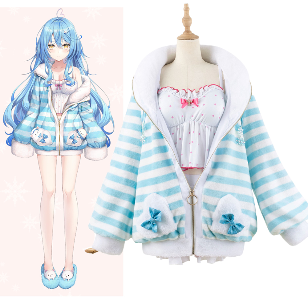 Virtual YouTuber Yukihana Lamy Cosplay Costume Vtuber Anime  Cosplay Cute Party Suit Coat Top Skirts Halloween Uniforms 