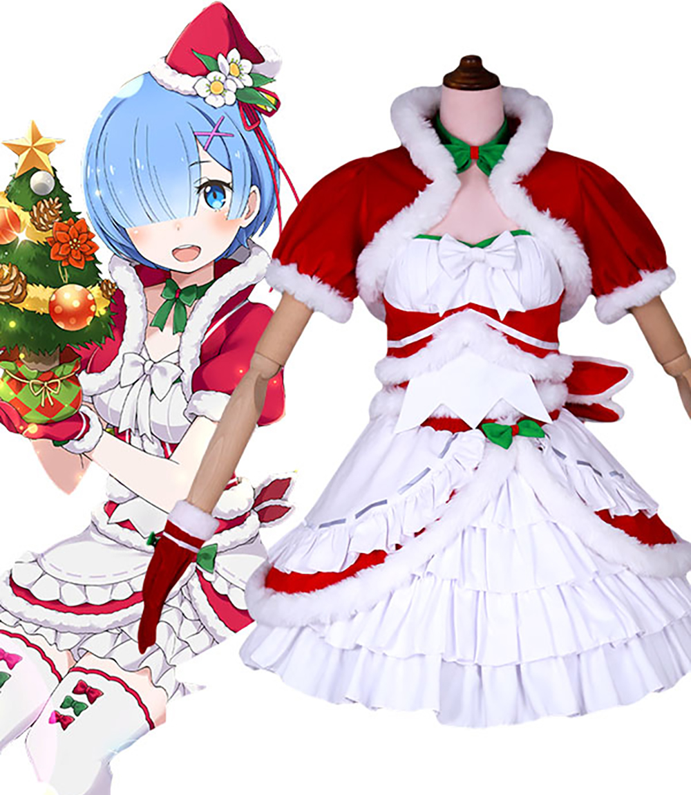 Anime Re: Life In A Different World From Zero Christmas Rem Ram Cosplay Costume