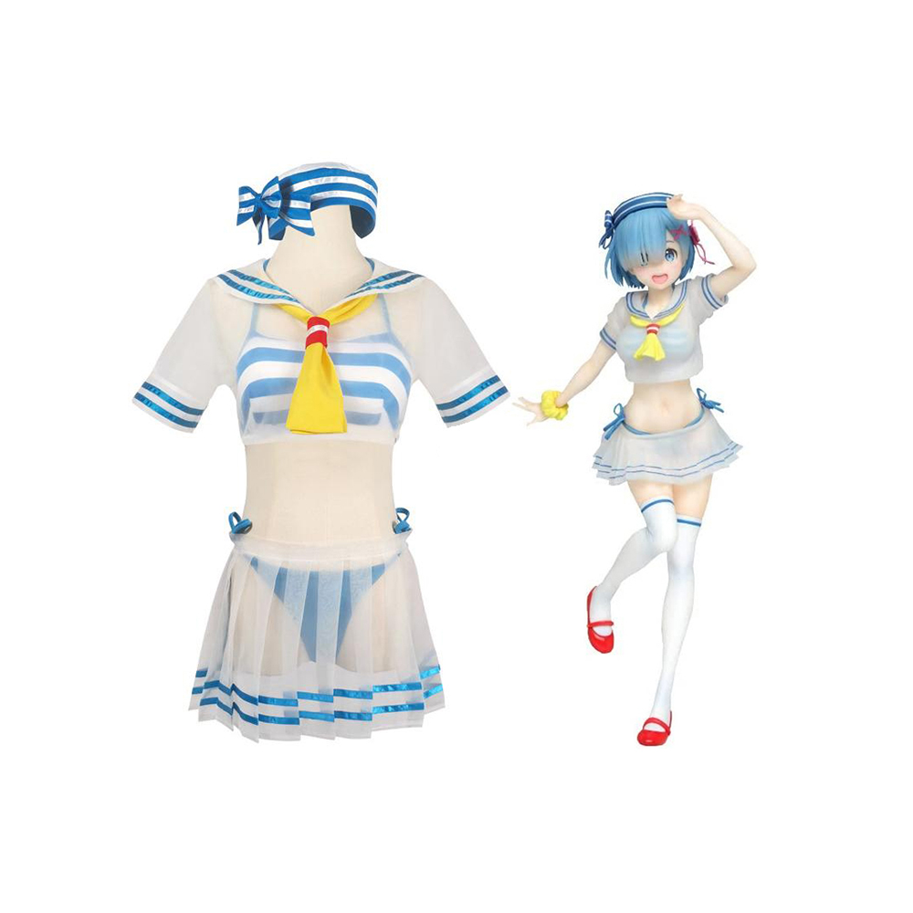 Re: Life In A Different World From Zero Rem swimsuit Cosplay Costume