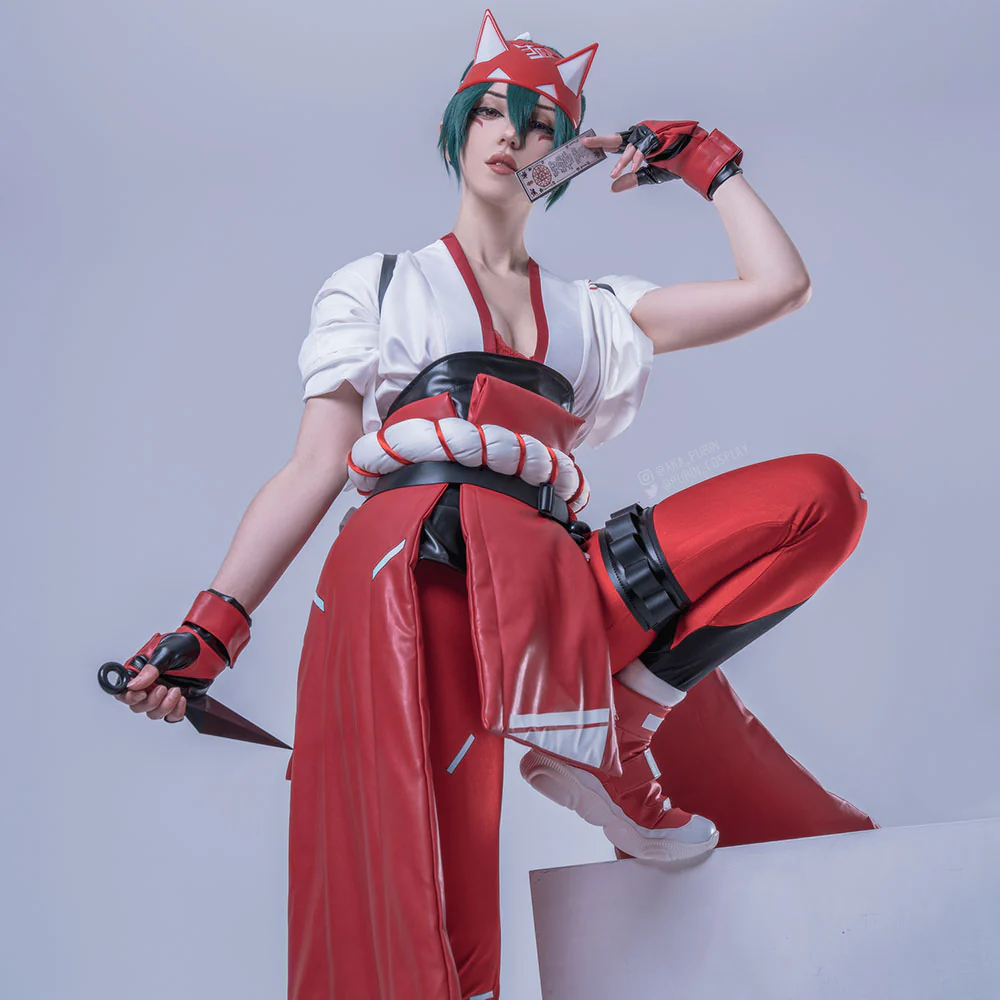 Overwatch2 OW2 Kiriko Red Cosplay Costume