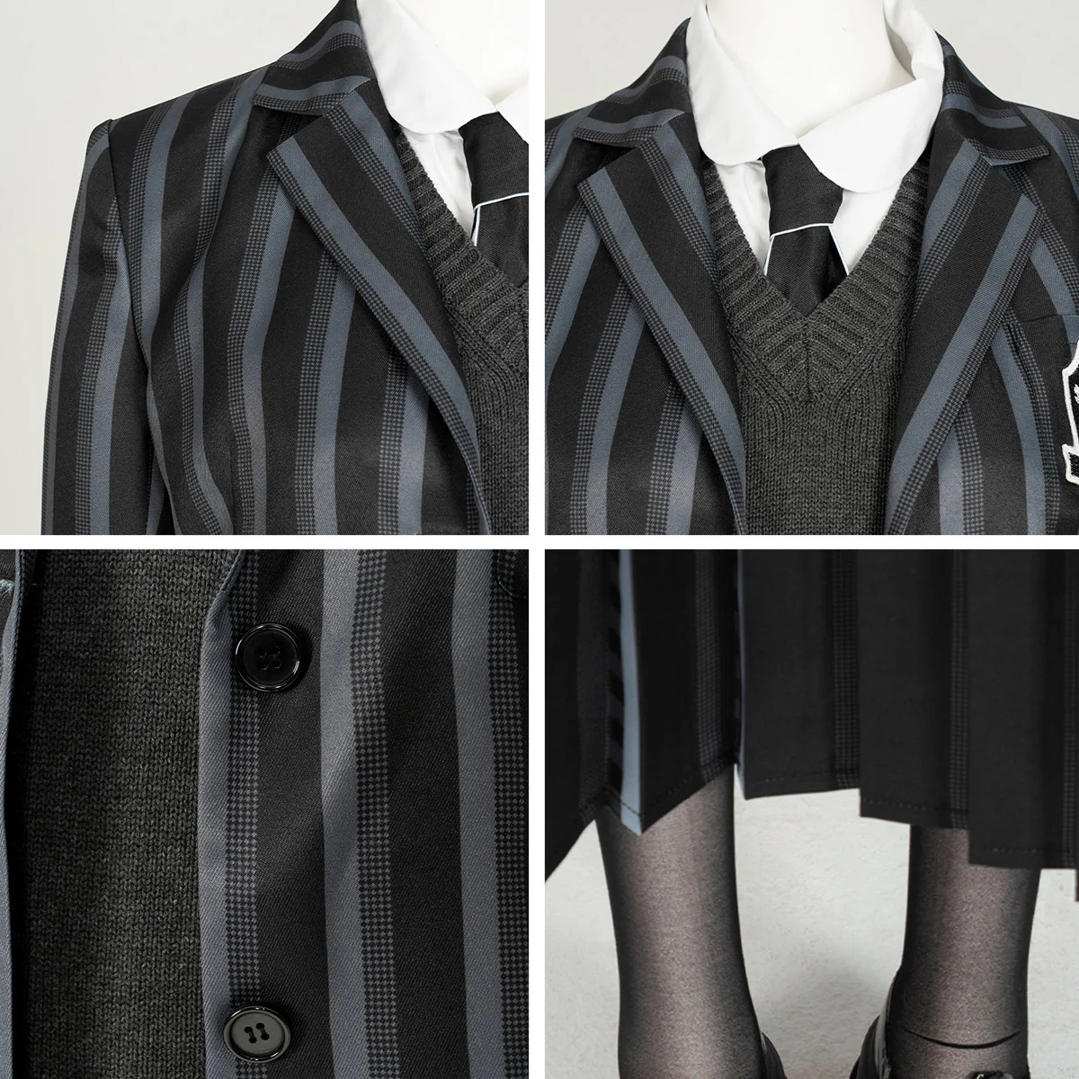 The Addams Family 2022 Wednesday Wednesday Addams School Uniform Cosplay Costume