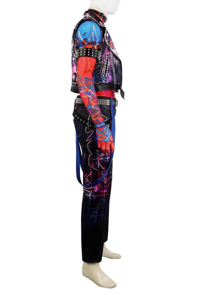 Spider-Man: Across The Spider-Verse Spider-Punk Hobart 'Hobie' Brown  Cosplay Costume Halloween Costume Sets DC Movie 5200