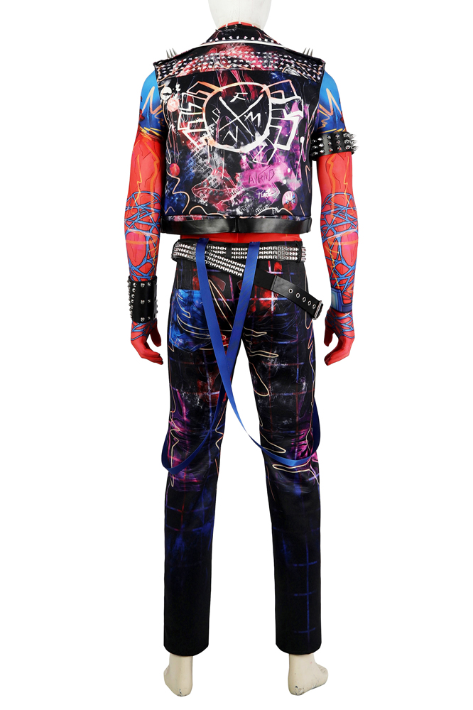 Spider-Man: Across The Spider-Verse Spider-Punk Hobart 'Hobie' Brown  Cosplay Costume Halloween Costume Sets DC Movie 5200