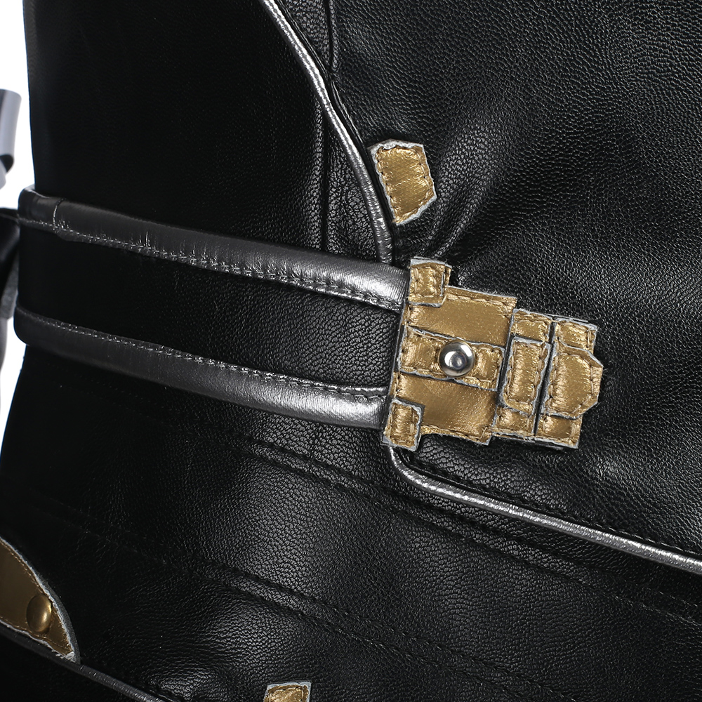 Marvel Movie Thor Ragnarok Valkyrie Black Battle Suit Halloween Cosplay Costume Blue Cloak M20170165