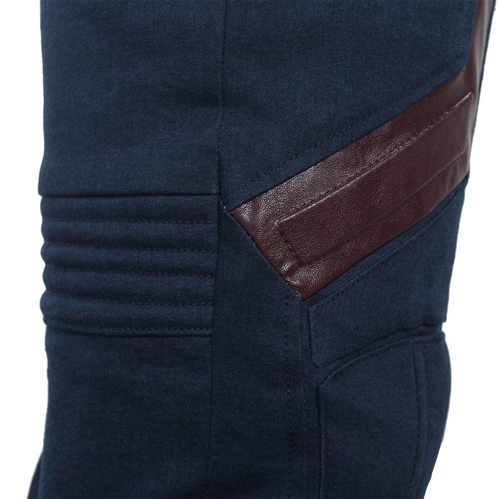 Marvel Movie Avengers Infinity War Captain America Steve Rogers Blue Battle Suit Halloween Cosplay Costume Full Set M20180193