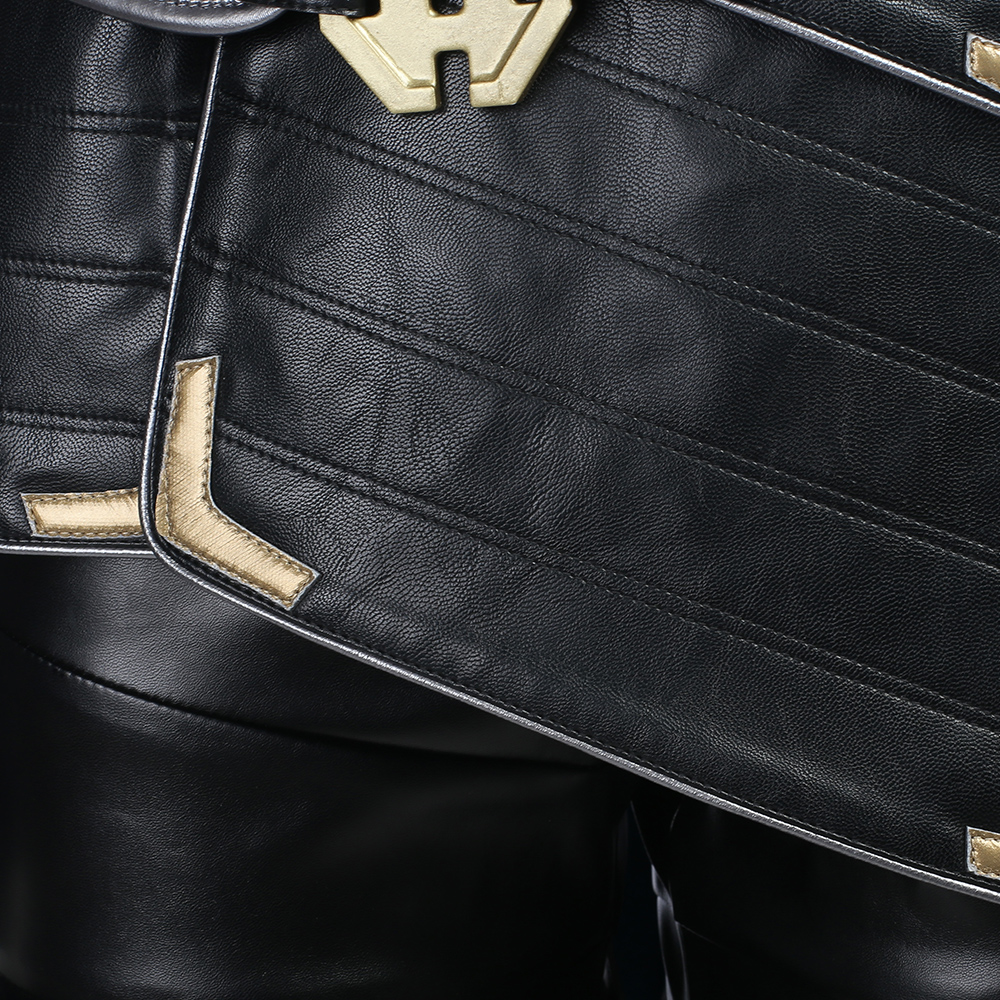 Marvel Movie Thor Ragnarok Valkyrie Black Battle Suit Halloween Cosplay Costume Blue Cloak M20170165