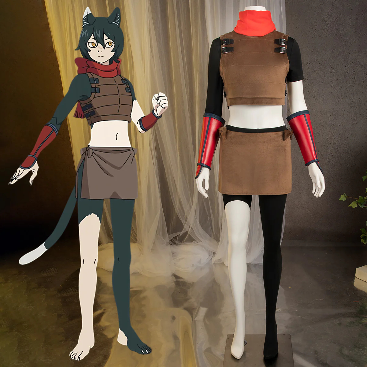 Dungeon Meshi Delicious in Dungeon Izutsumi Brown Cosplay Costume