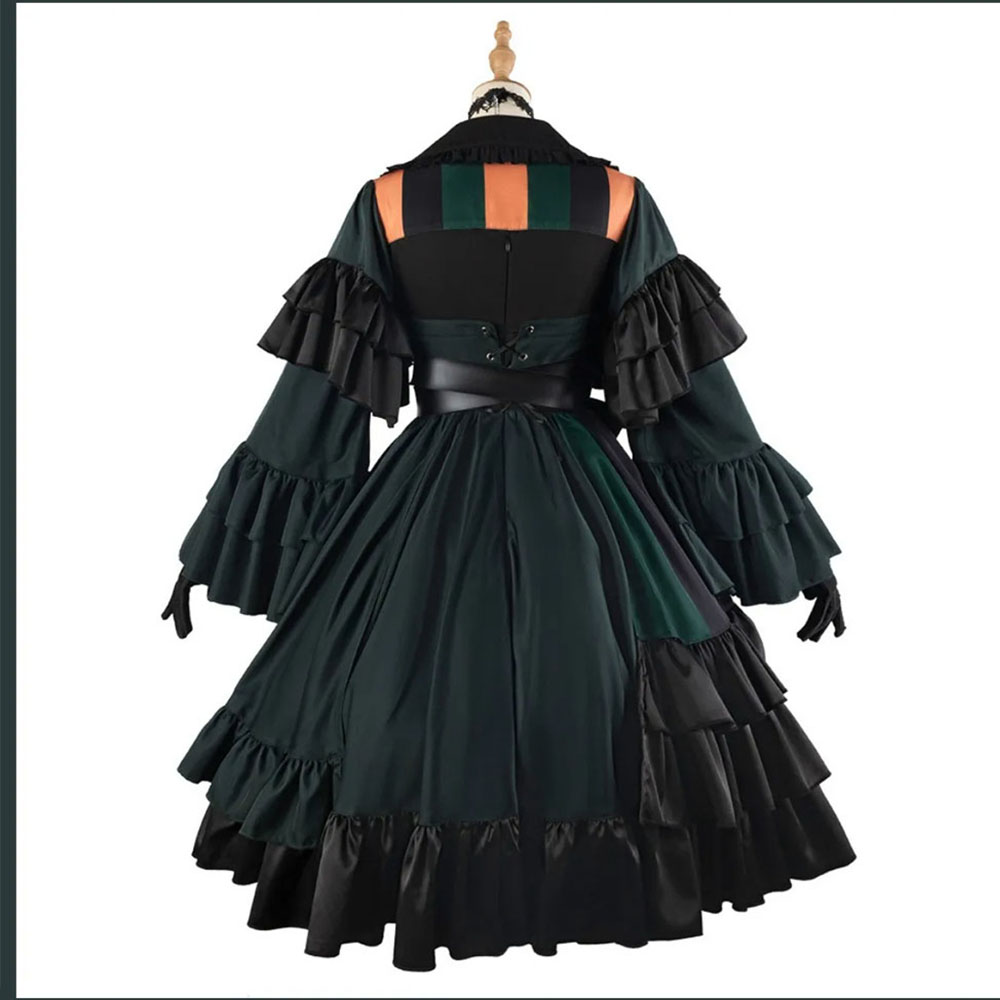 Virtual Youtuber Juufuutei Raden Cosplay Costume Hololive Regloss Wig Black Dress Lolita Woman Not Shoes 