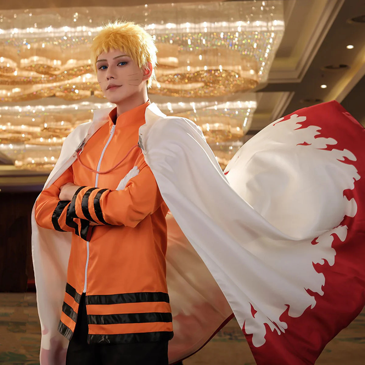 Naruto Uzumaki Seventh Hokage Cape Cosplay Costume