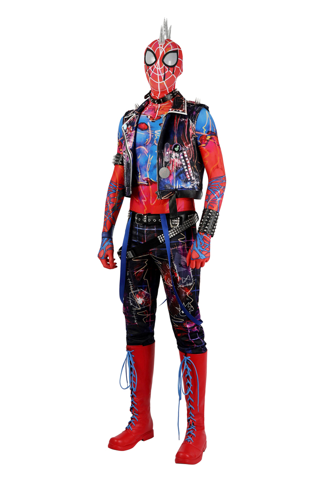 Spider-Man: Across The Spider-Verse Spider-Punk Hobart 'Hobie' Brown  Cosplay Costume Halloween Costume Sets DC Movie 5200
