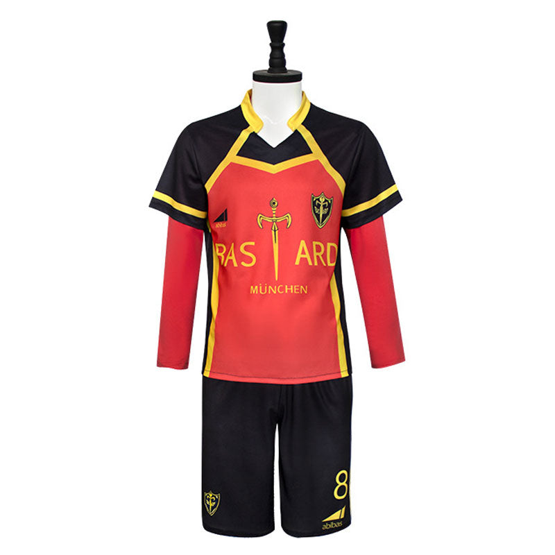 Anime Blue Lock Yoichi Isagi Jerseys Black Cosplay Costumes