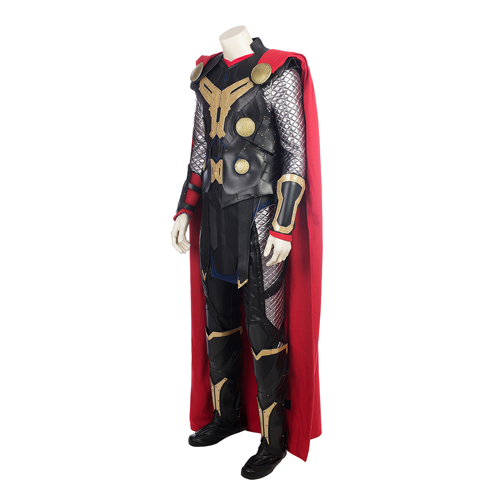 Marvel Movie Thor The Dark World Thor Odinson Black/Red Halloween Cosplay Costume Full Set M20170178 