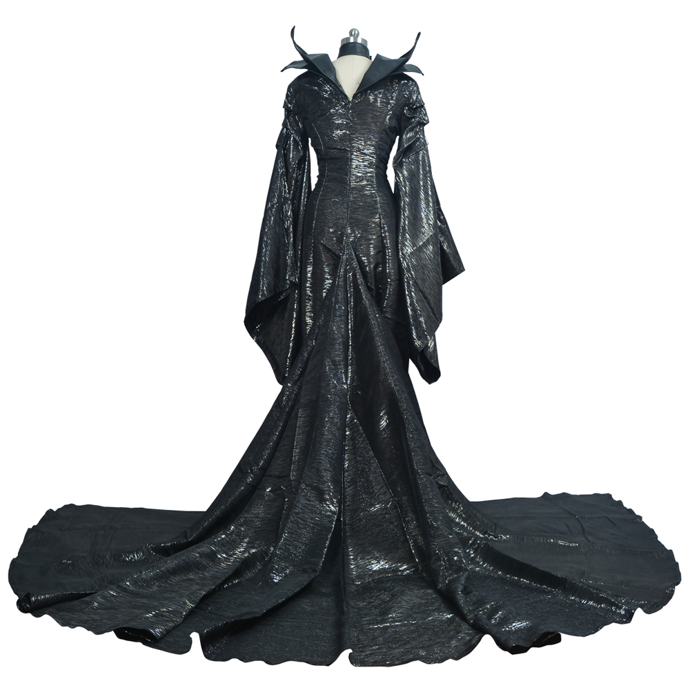 Movie Maleficent Cosplay Costume Angelina Jolie Dress Version B Halloween Carnival Costumes M20150078 