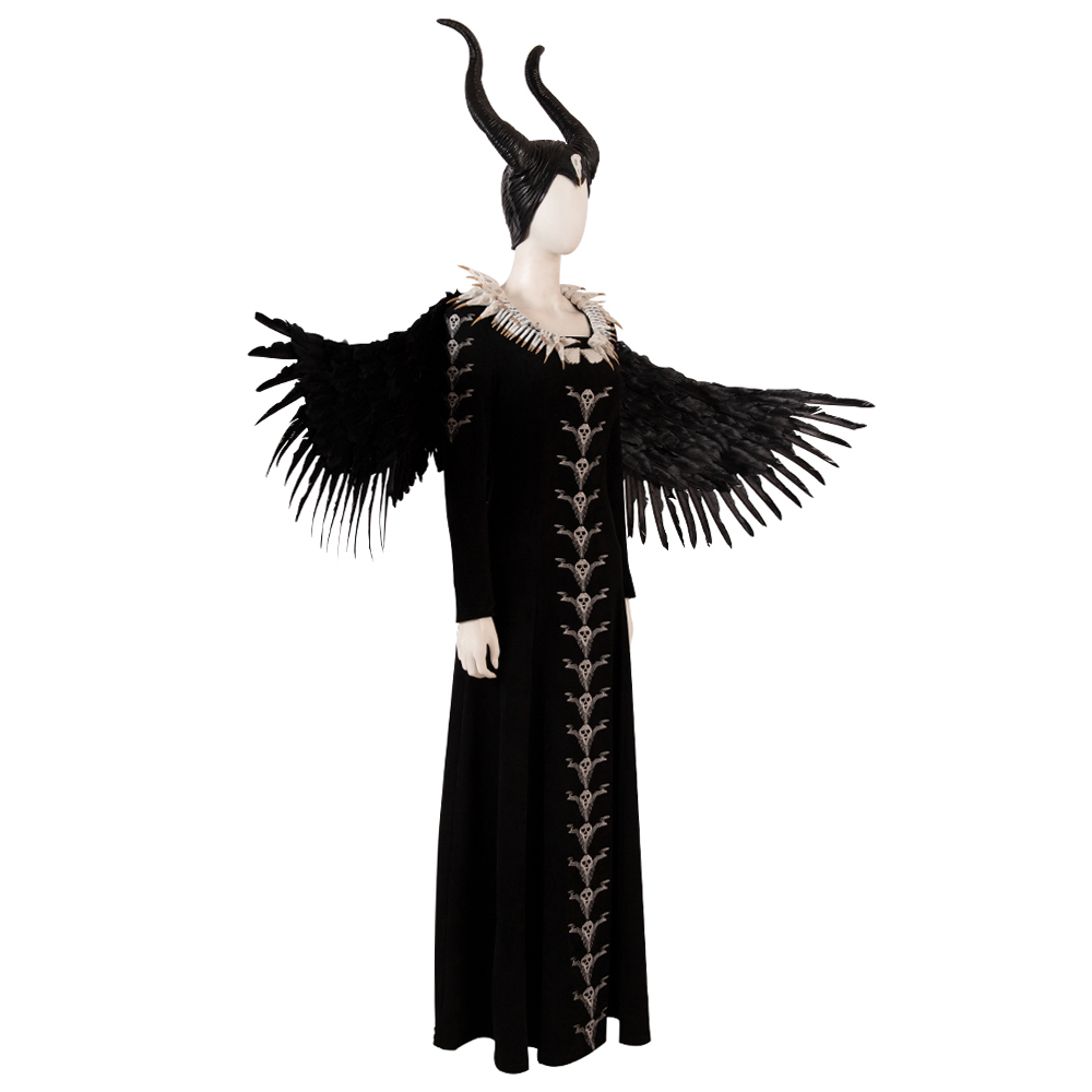 Movie Maleficent Disguise Disney Sleeping Beauty Cosplay Costume With Hat And Wings  M20190310