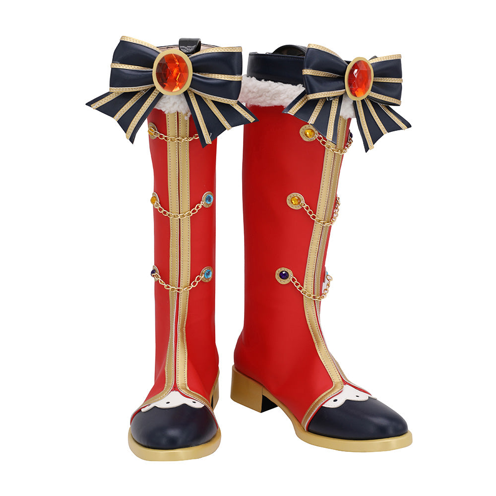 Bang Dream! Hello happy world! Smile seeker! Kokoro Tsurumaki Red Shoes Cosplay Boots