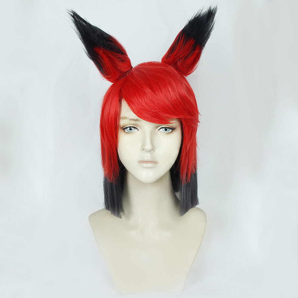 Hazbin Hotel Alastor Red Cosplay Wig