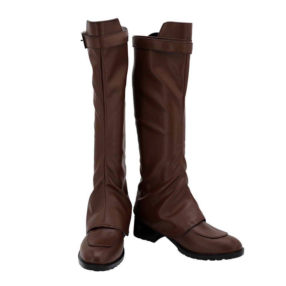 Resident Evil 4 Ashley Graham Brown Cosplay Shoes Boots