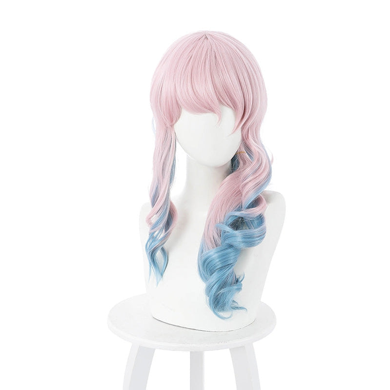 Anime Akudama Drive Doctor Long Pink Gradient Blue Cosplay Wigs