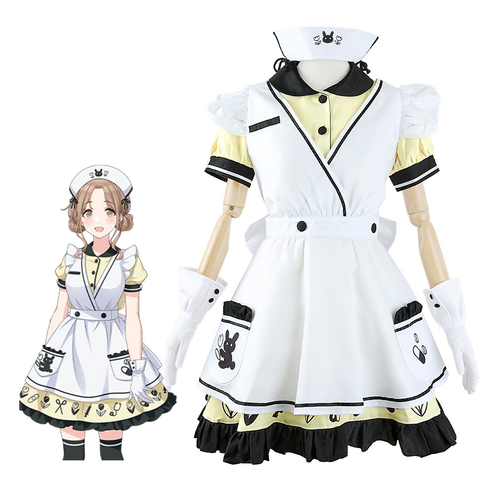 Game The Idolm@Ster Ichikawa Hinana Anime Costume Dresses Christmas Halloween