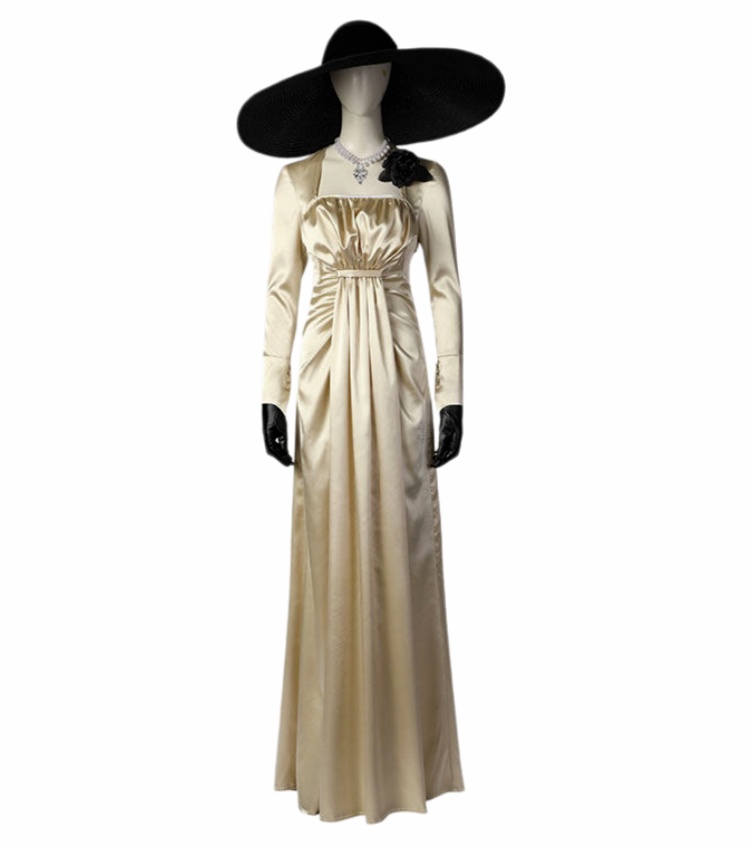 Resident Evil 8 Lady Dimitrescu Cosplay Costume Dress