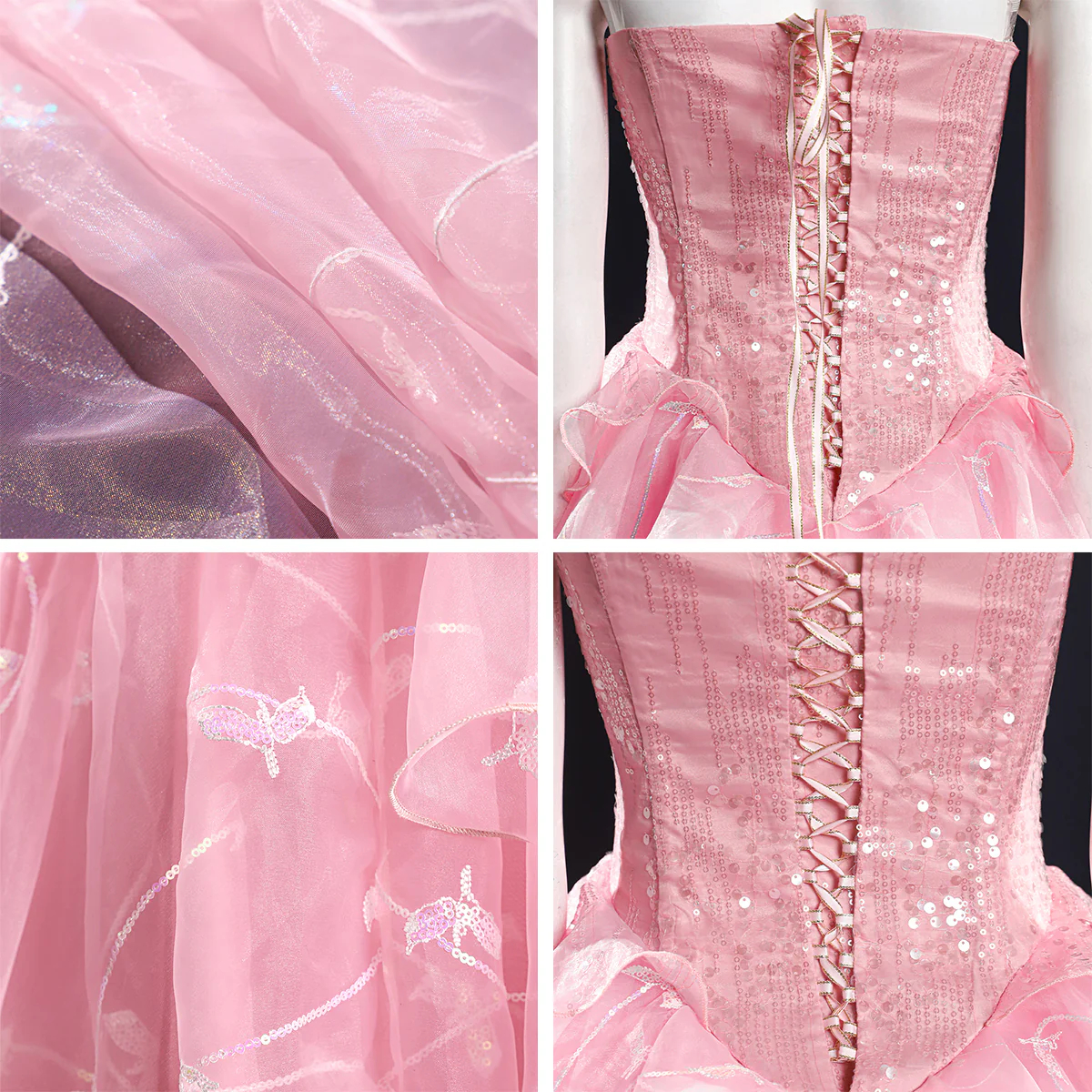 Wicked (2024) Glinda Cosplay Costume