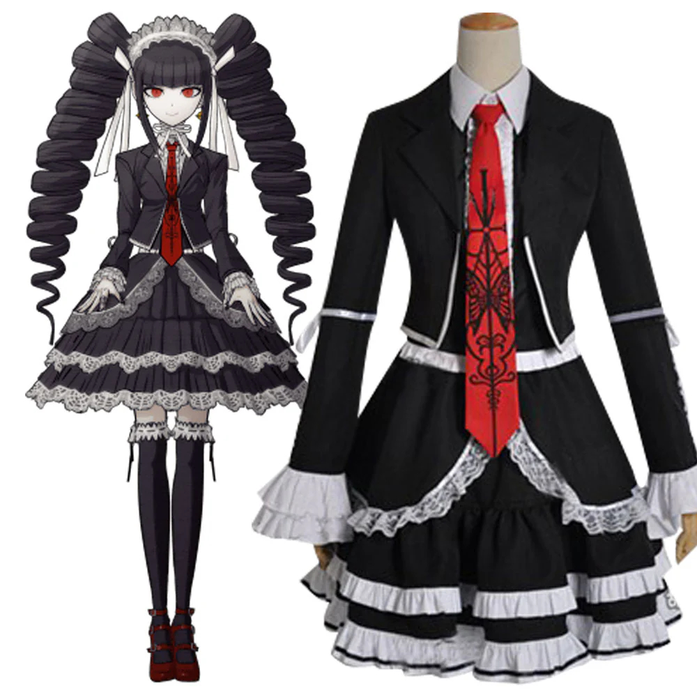 Danganronpa Dangan Ronpa Celestia Ludenberg Dress Cosplay Costume