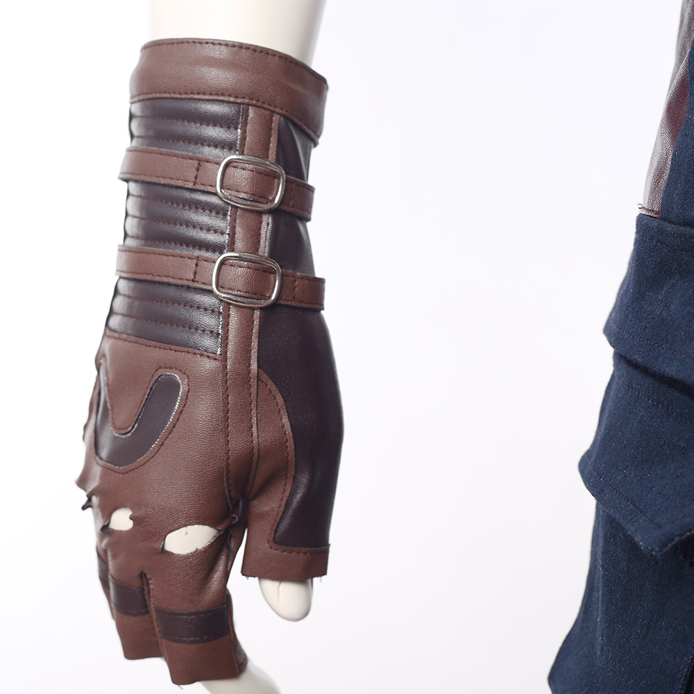 Marvel Movie Avengers Infinity War Captain America Steve Rogers Blue Battle Suit Halloween Cosplay Costume Full Set M20180193