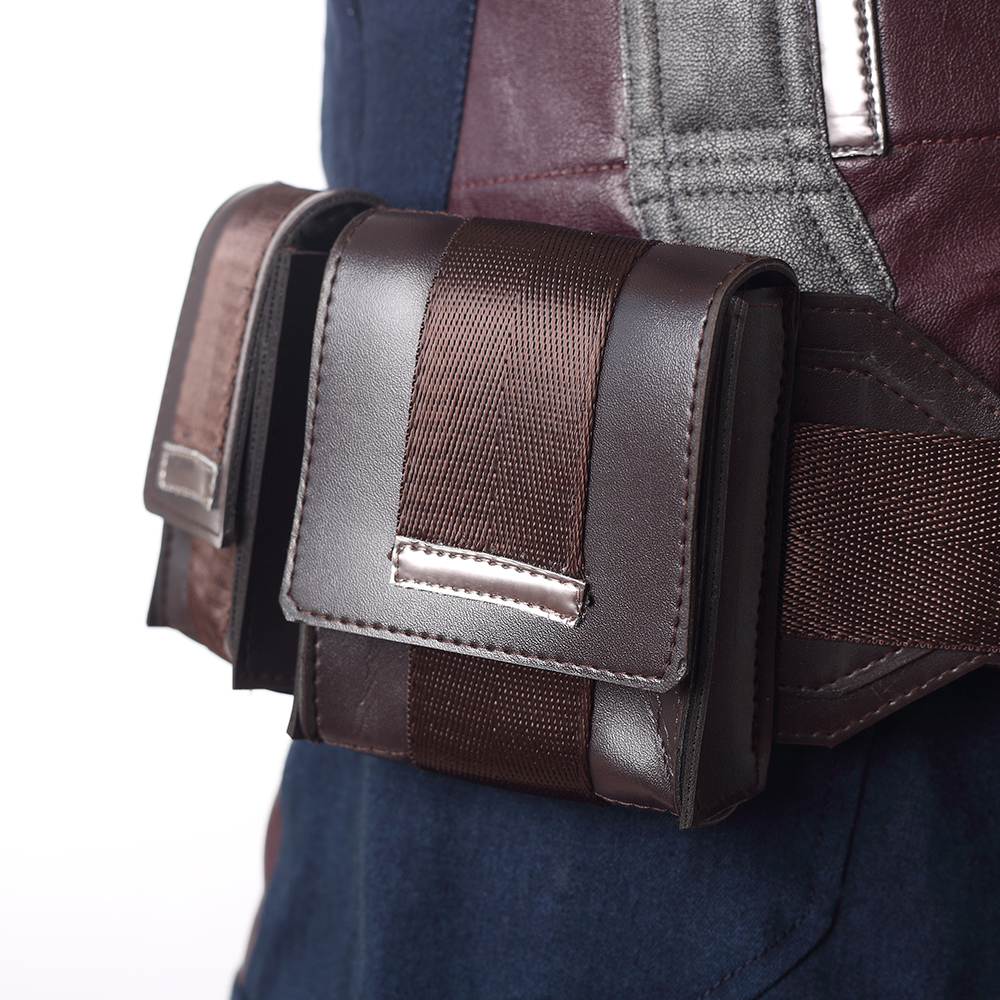 Marvel Movie Avengers Infinity War Captain America Steve Rogers Blue Battle Suit Halloween Cosplay Costume Full Set M20180193