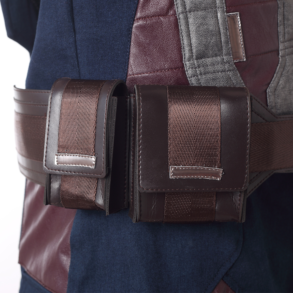 Marvel Movie Avengers Infinity War Captain America Steve Rogers Blue Battle Suit Halloween Cosplay Costume Full Set M20180193