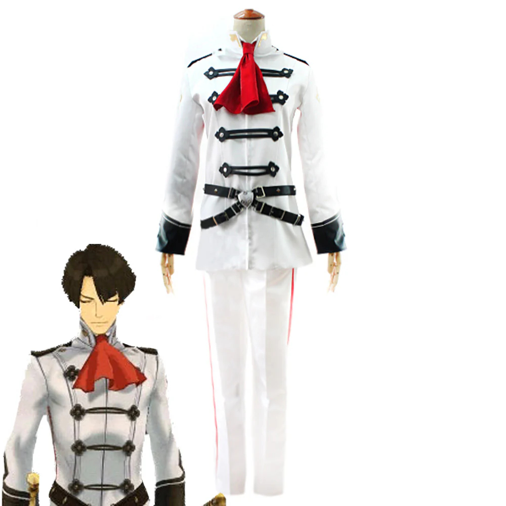 Ace Attorney Kazuma Asogi Kazuma Asogi White Cosplay Costume