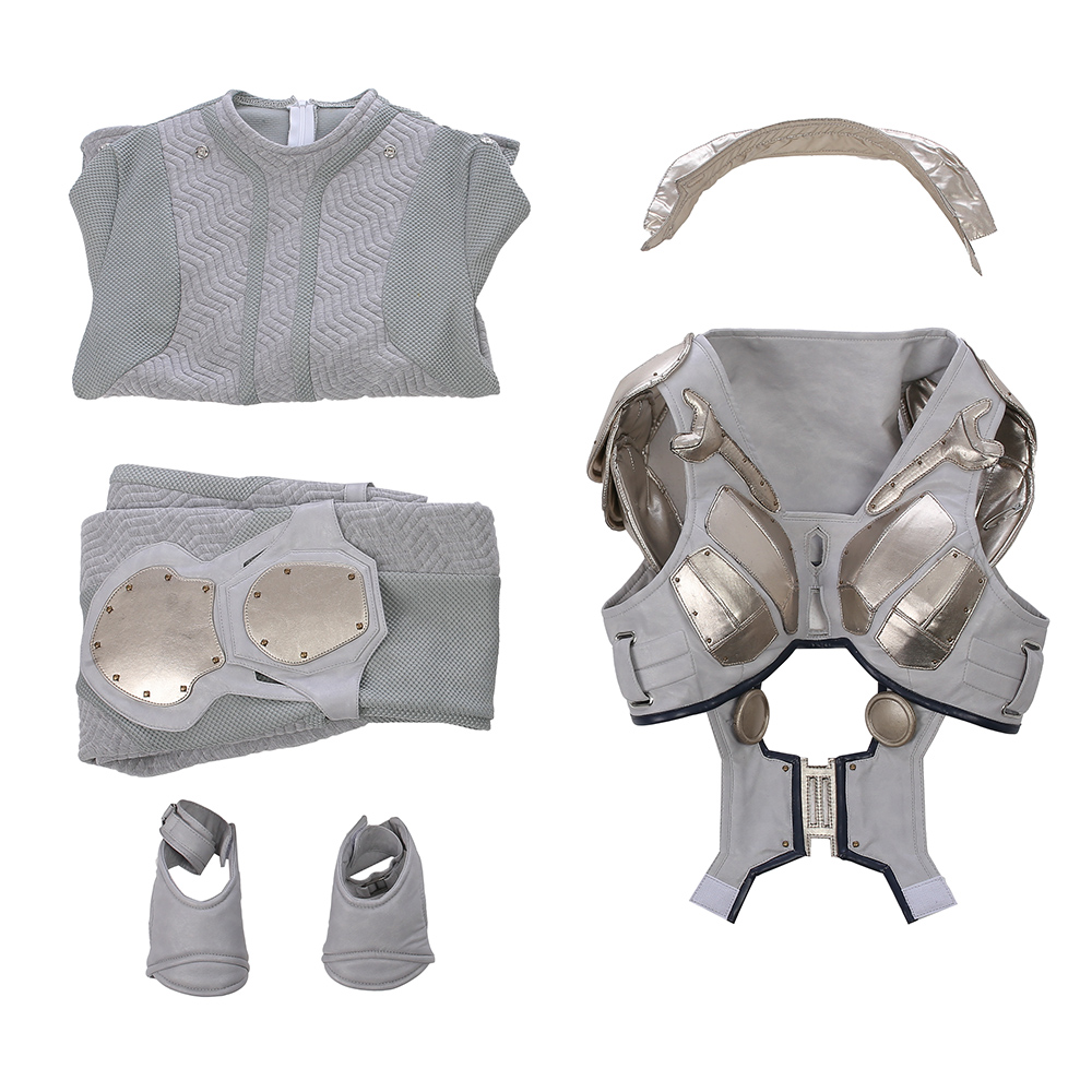 Marvel Movie Thor Ragnarok Valkyrie White War Armor Cosplay Costume  M20170176