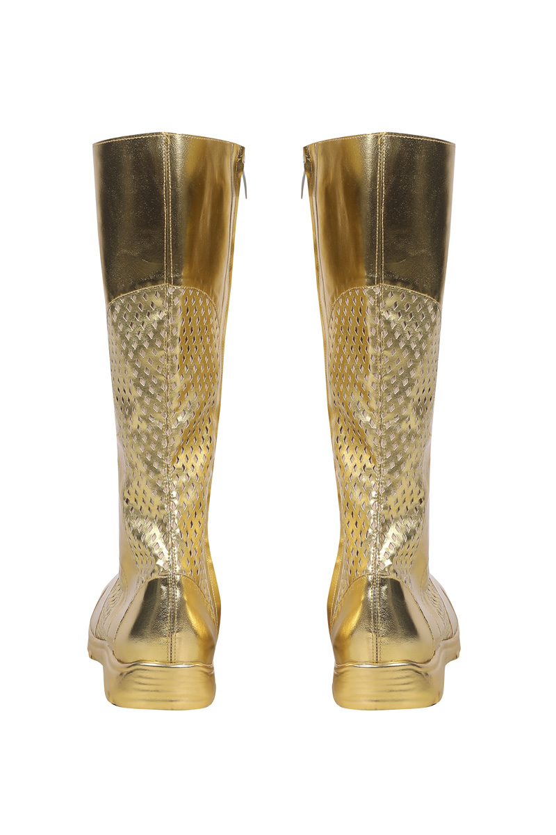 DC Movie The Flash S8 Cosplay Costumes Barry Allen Suit With Golden Boots 4906