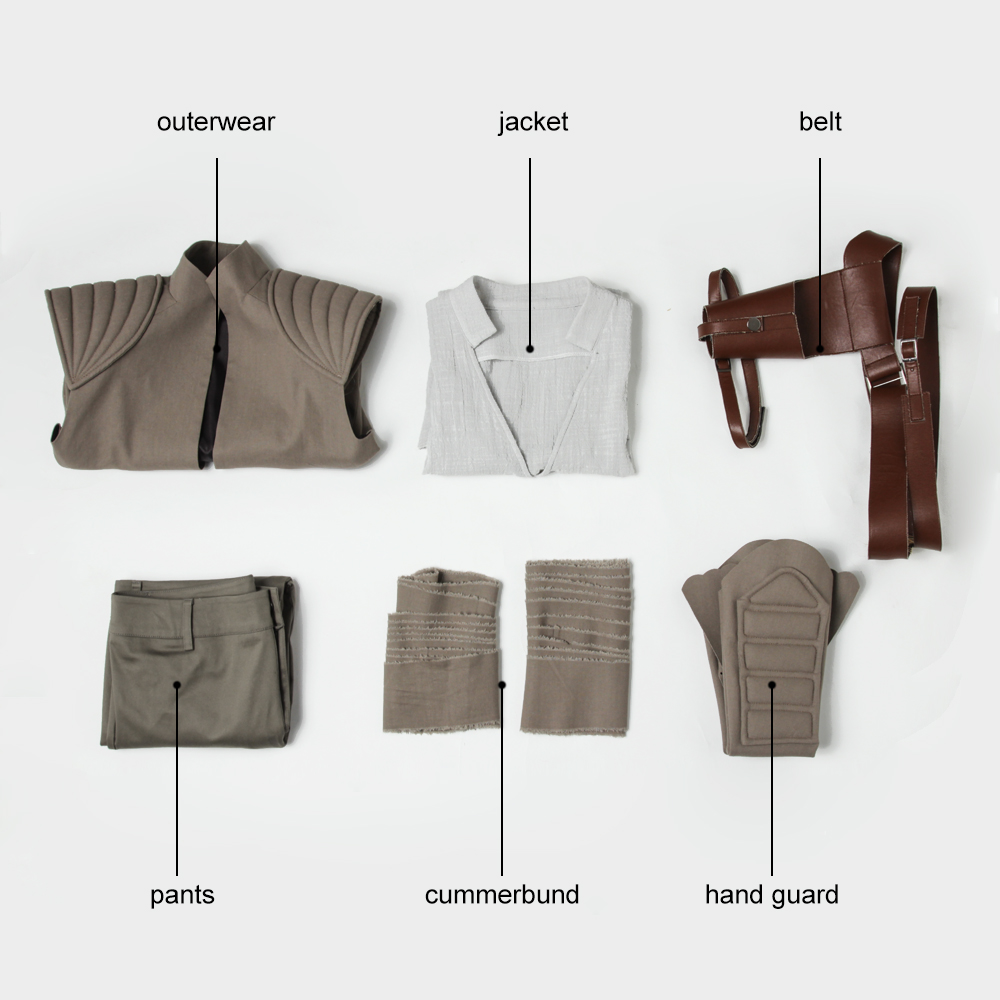 Movie Star Wars The Last Jedi Rey Cosplay Costume Women's Costume For Party