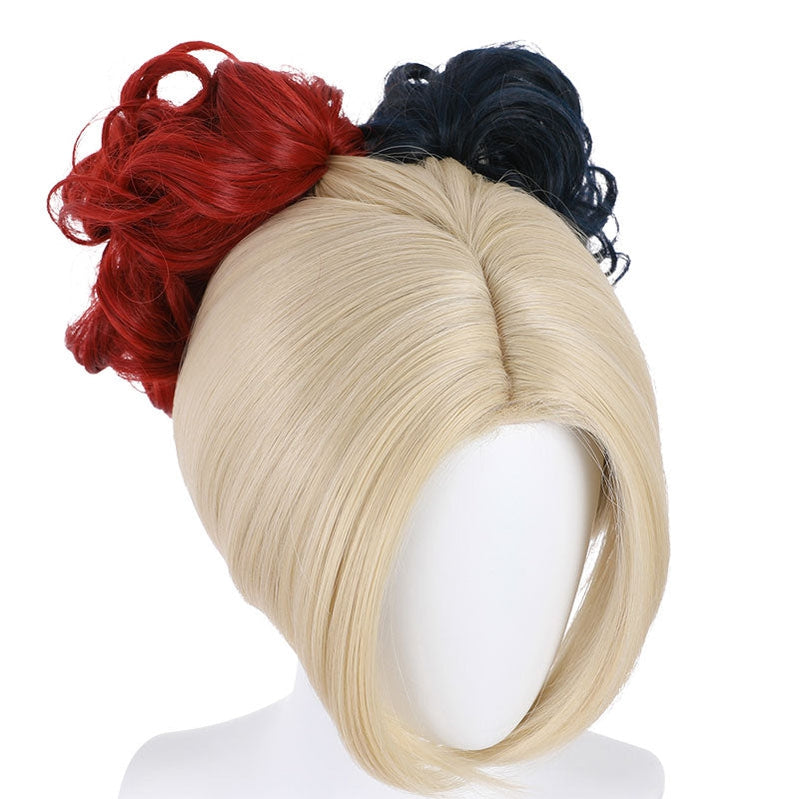 Movie Birds of Prey 2 The Suicide Squad Harley Quinn Short Mixed Blonde Cosplay Wigs