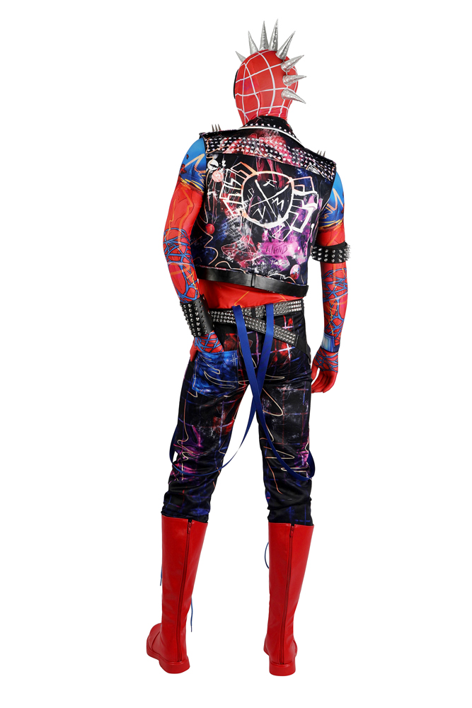 Spider-Man: Across The Spider-Verse Spider-Punk Hobart 'Hobie' Brown  Cosplay Costume Halloween Costume Sets DC Movie 5200