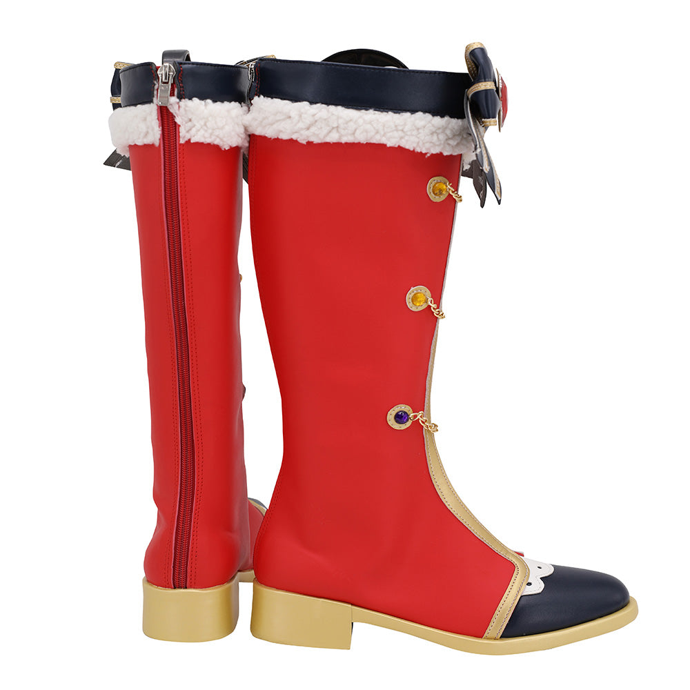Bang Dream! Hello happy world! Smile seeker! Kokoro Tsurumaki Red Shoes Cosplay Boots