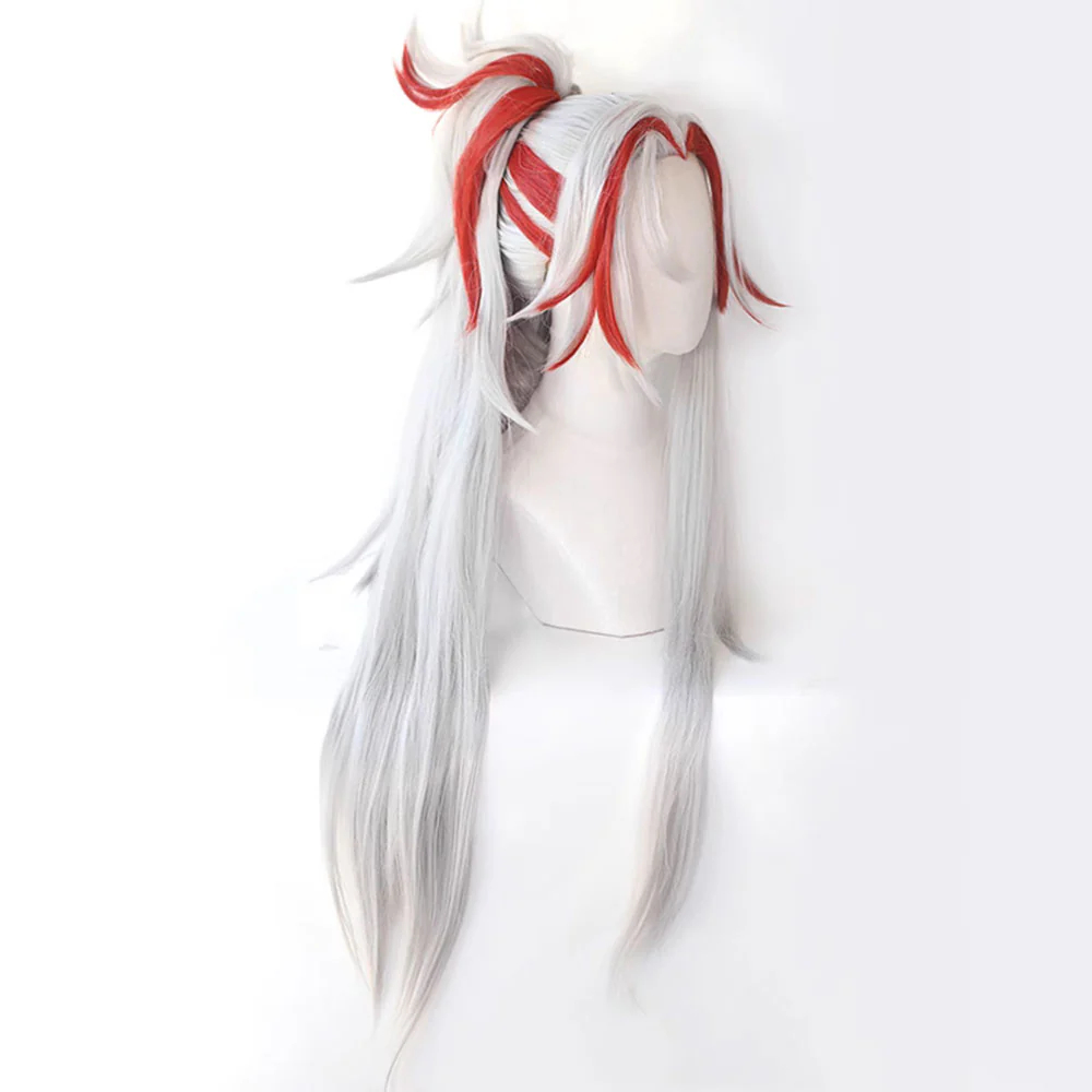 League Of Legends LOL HEARTSTEEL Yone Sliver Red Cosplay Wig