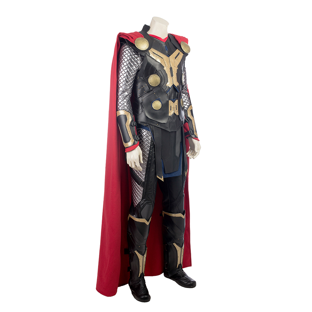 Marvel Movie Thor The Dark World Thor Odinson Black/Red Halloween Cosplay Costume Full Set M20170178 