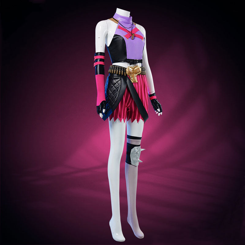 League of Legends LOL Arcane 2 Jinx Purple Suit Cosplay Costume