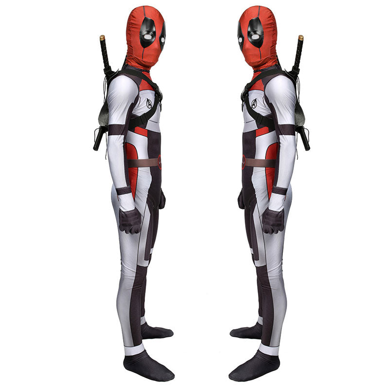 Deadpool Wade Wilson White Jumpsuit Cosplay Costumes