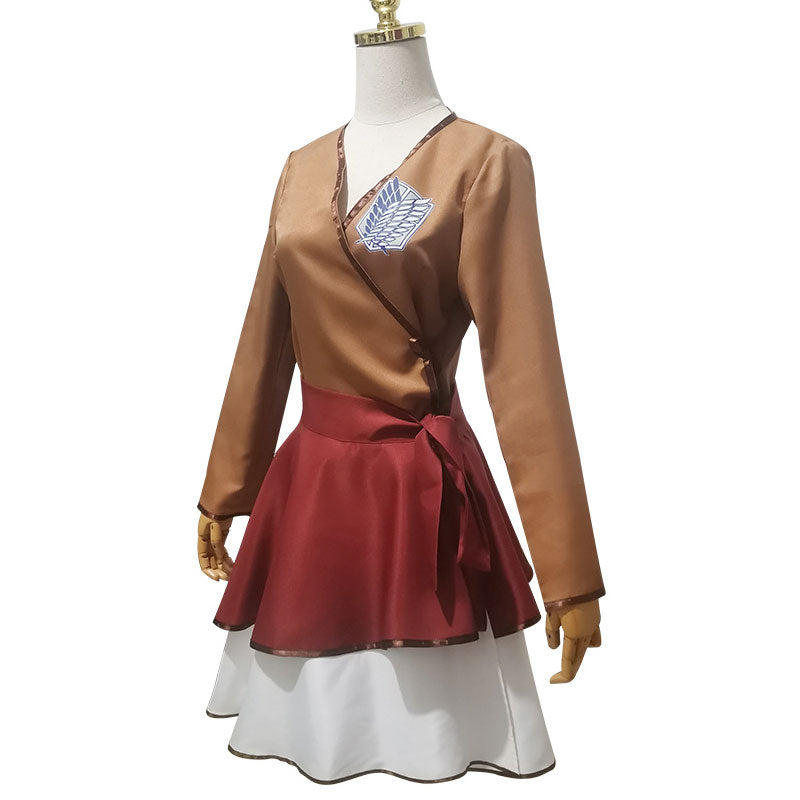 Anime Attack on Titan Levi Ackerman Survey Corps Lolita Kimono Cosplay Costumes