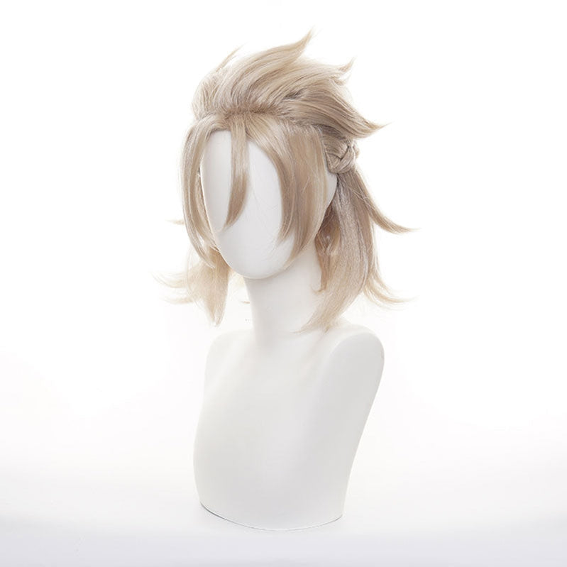 Game Genshin Impact Albedo Blonde Cosplay Wigs