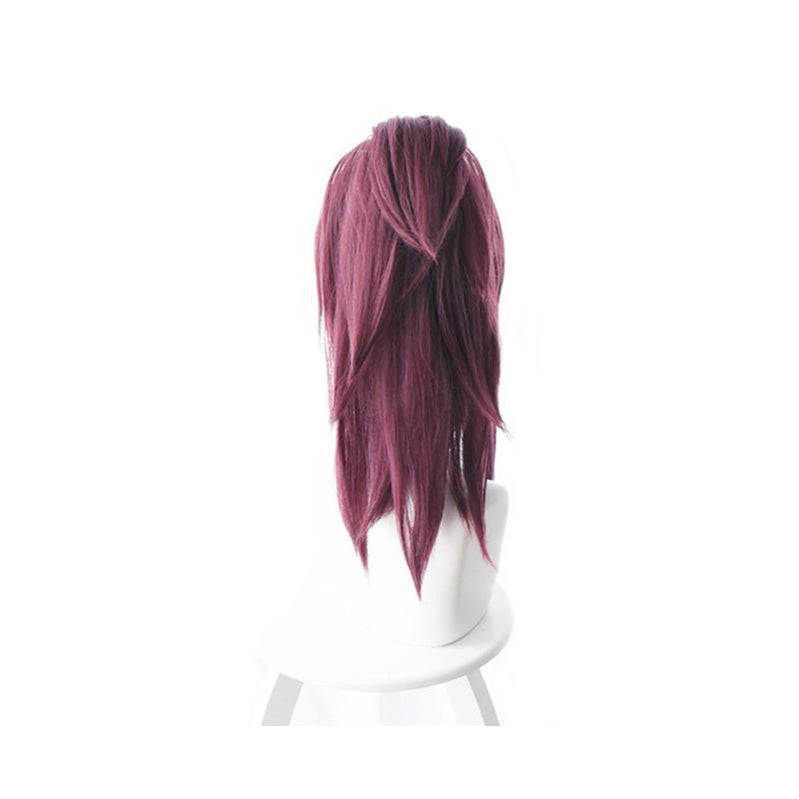 League of Legends KDA Skin Akali 45cm Long Purple Ponytail Cosplay Wigs