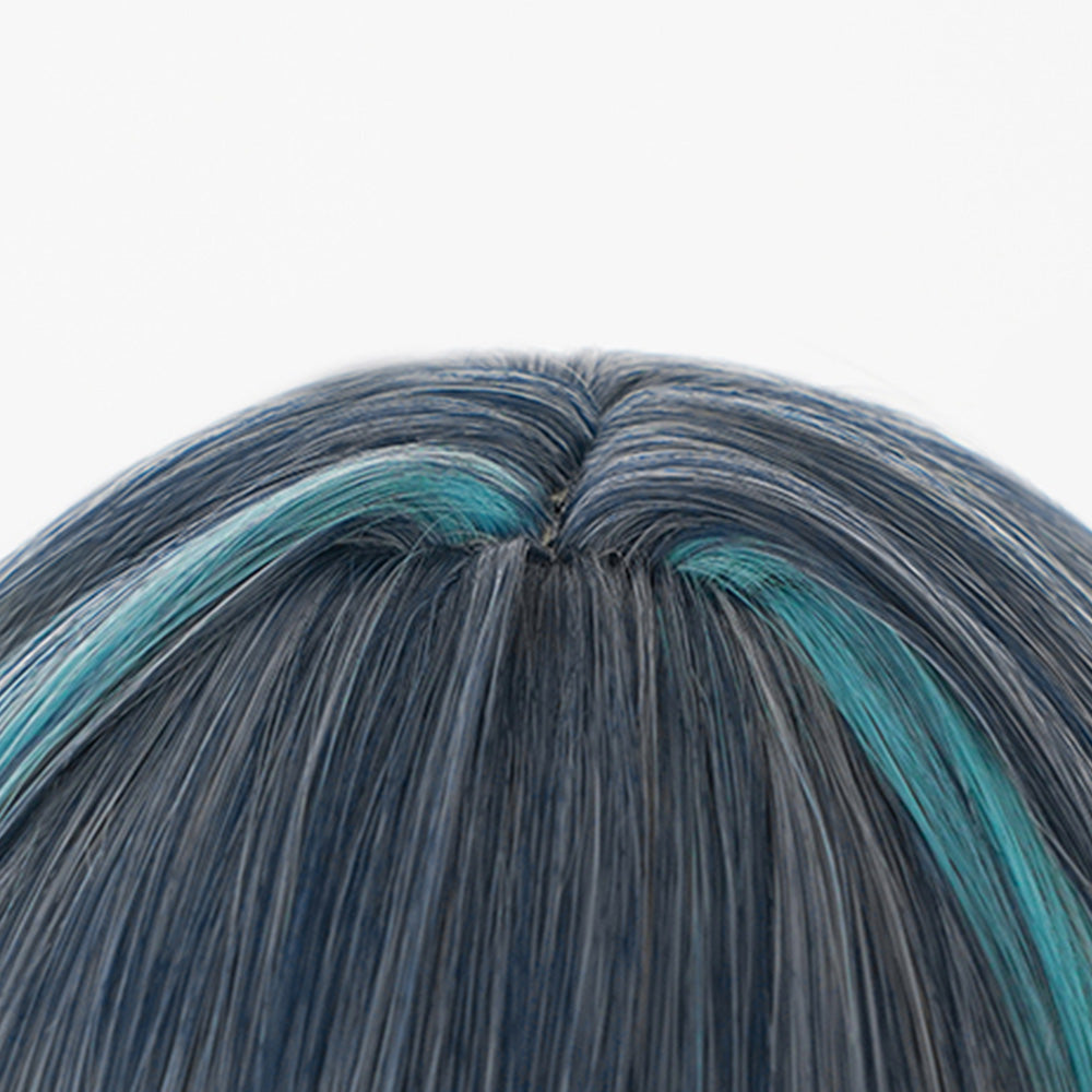 Azur Lane HMS Cheshire Cosplay Wig Grey Blue Green