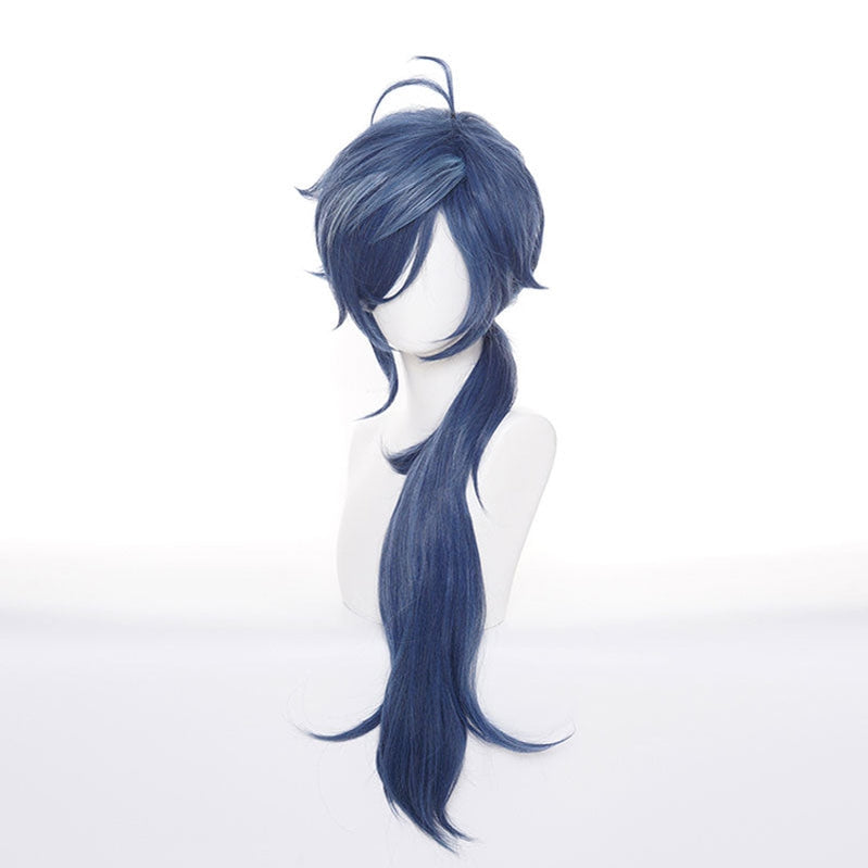 Game Genshin Impact Kaeya Alberich Blue Long Cosplay Wigs