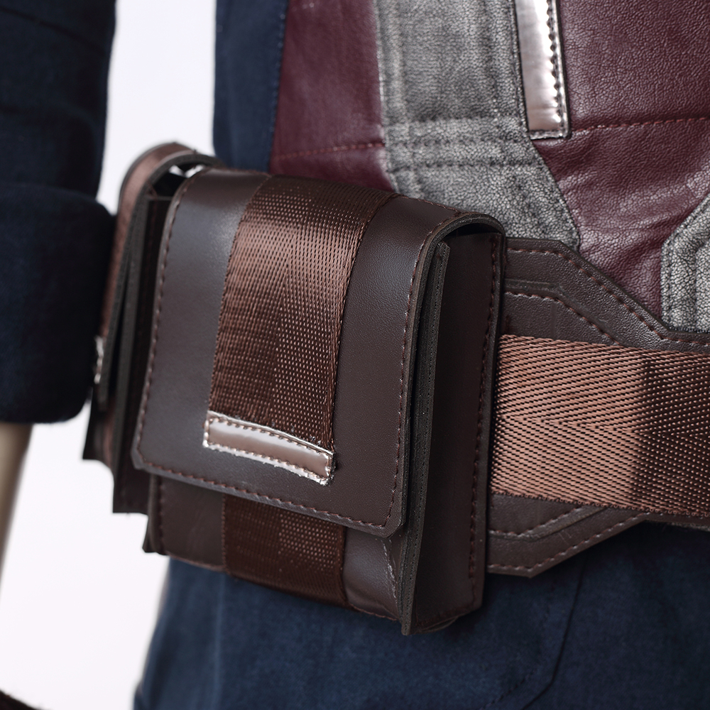 Marvel Movie Avengers Infinity War Captain America Steve Rogers Blue Battle Suit Halloween Cosplay Costume Full Set M20180193