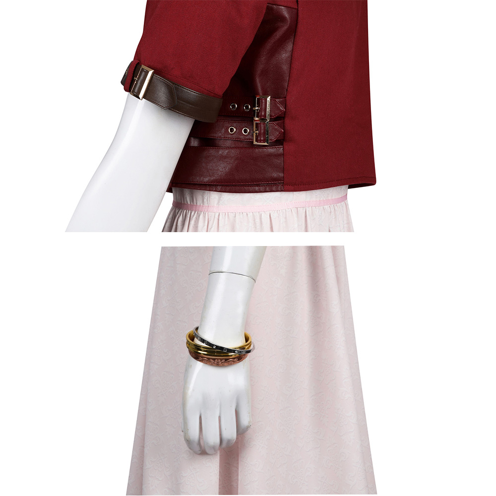 Final Fantasy VII Rebirth Aerith Gainsborough Cosplay Costume Coat Dress Boots