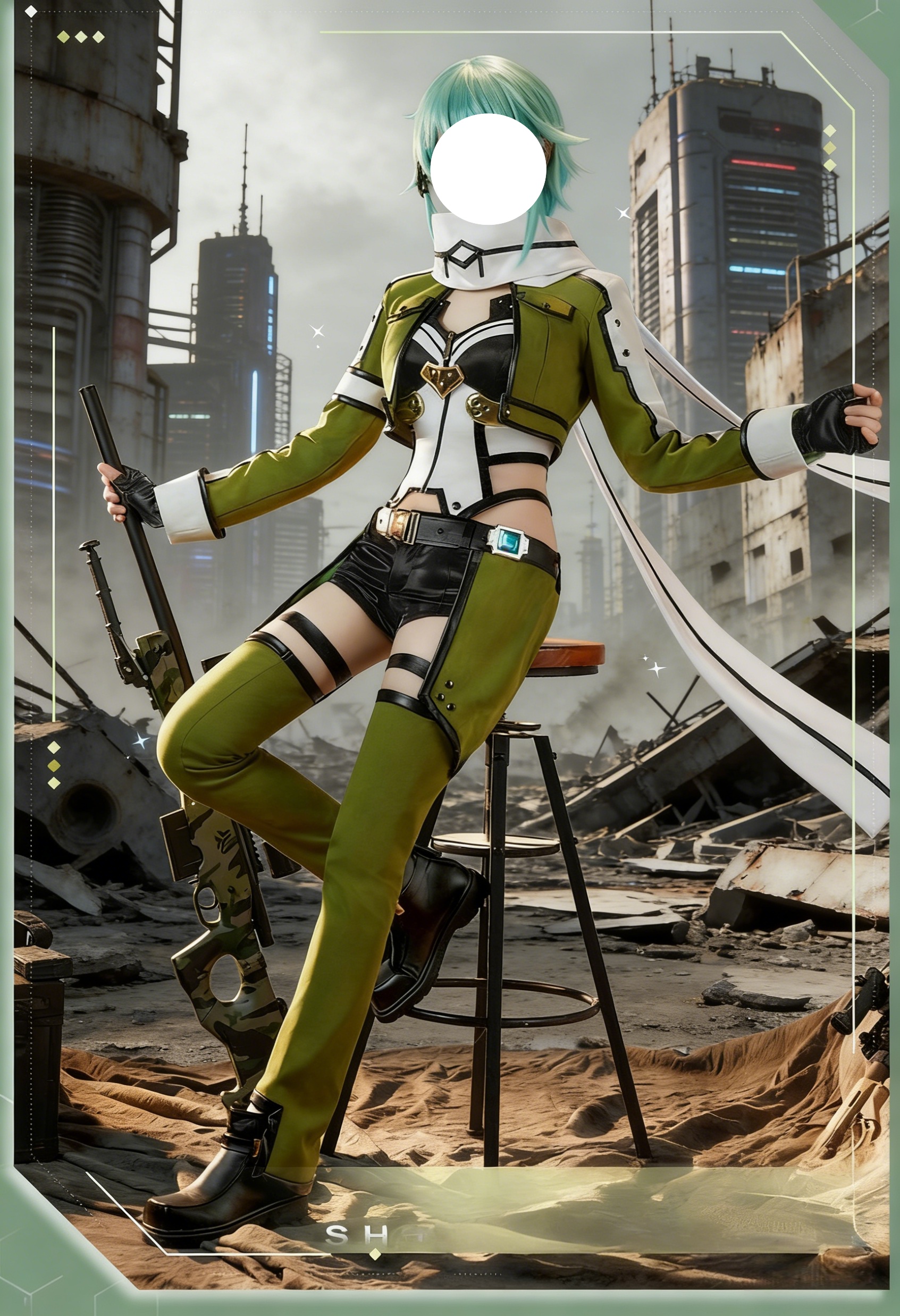  Sword Art Online Asada Shino Cosplay Costume 